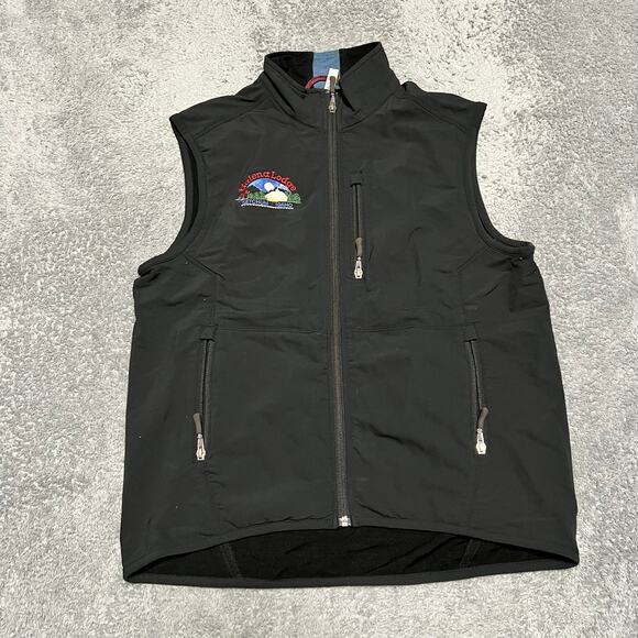 Ibex Climawool Vest Mens Medium Black Full Zip Golf Hiking Soft Shell Mock Neck - Picture 1 of 9